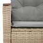 2-seater garden sofa with cushions, beige synthetic rattan by , Outdoor sofas - Ref: Foro24-366109, Price: 188,99 €, Discount: %