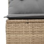 2-seater garden sofa with cushions, beige synthetic rattan by , Outdoor sofas - Ref: Foro24-366102, Price: 156,99 €, Discount: %