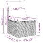 Garden sofa without armrests with gray PE rattan cushions by , Outdoor sofas - Ref: Foro24-366135, Price: 61,76 €, Discount: %