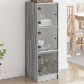 Sideboard with Sonoma gray glass doors 35x37x109 cm by , Sideboards - Ref: Foro24-836390, Price: 83,99 €, Discount: %