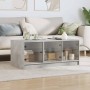 Mesa de centro con puertas de vidrio grs hormigón 102x50x42 cm de , Mesas de centro - Ref: Foro24-836416, Precio: 85,49 €, De...