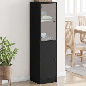 Sideboard with black glass door 35x37x142 cm by , Sideboards - Ref: Foro24-836442, Price: 85,99 €, Discount: %