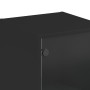 Sideboard with black glass door 35x37x142 cm by , Sideboards - Ref: Foro24-836442, Price: 86,83 €, Discount: %