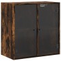 Wall cabinet with smoked oak glass doors 68x37x68.5 cm by , Lockers and storage cabinets - Ref: Foro24-836494, Price: 70,99 €...