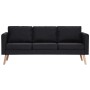 3 seater black fabric sofa by vidaXL, Sofas - Ref: Foro24-281360, Price: 365,93 €, Discount: %