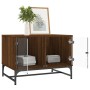 Coffee table with oak brown glass doors 68.5x50x50 cm by , Coffee table - Ref: Foro24-836545, Price: 65,33 €, Discount: %