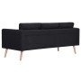 3 seater black fabric sofa by vidaXL, Sofas - Ref: Foro24-281360, Price: 365,93 €, Discount: %