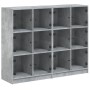 Estantería con puertas madera de ingeniería gris 136x37x109 cm de , Librerías y estanterías - Ref: Foro24-3206513, Precio: 23...