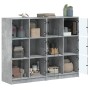 Estantería con puertas madera de ingeniería gris 136x37x109 cm de , Librerías y estanterías - Ref: Foro24-3206513, Precio: 23...