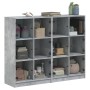 Estantería con puertas madera de ingeniería gris 136x37x109 cm de , Librerías y estanterías - Ref: Foro24-3206513, Precio: 23...