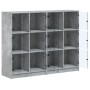 Estantería con puertas madera de ingeniería gris 136x37x109 cm de , Librerías y estanterías - Ref: Foro24-3206513, Precio: 23...