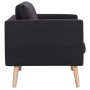 3 seater black fabric sofa by vidaXL, Sofas - Ref: Foro24-281360, Price: 365,93 €, Discount: %