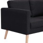 3 seater black fabric sofa by vidaXL, Sofas - Ref: Foro24-281360, Price: 365,93 €, Discount: %