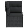 Garden corner sofa with black synthetic rattan cushions by , Outdoor sofas - Ref: Foro24-365962, Price: 88,73 €, Discount: %