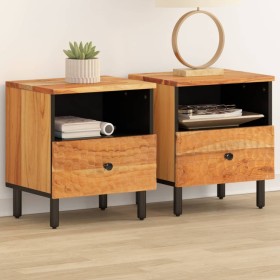 Mesitas de noche 2 uds madera maciza de acacia 40x33x46 cm de , Mesitas de noche - Ref: Foro24-356862, Precio: 121,99 €, Desc...