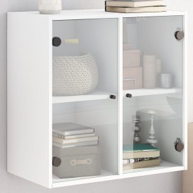 Wall cabinet with white glass doors 68x37x68.5 cm by , Lockers and storage cabinets - Ref: Foro24-836490, Price: 81,02 €, Dis...