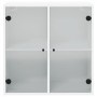 Mueble de pared con puertas de vidrio blanco 68x37x68,5 cm de , Taquillas y armarios de almacenamiento - Ref: Foro24-836490, ...