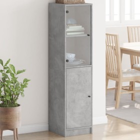 Sideboard with concrete gray glass door 35x37x142 cm by , Sideboards - Ref: Foro24-836444, Price: 84,00 €, Discount: %