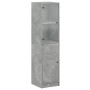 Aparador con puerta de vidrio gris hormigón 35x37x142 cm de , Aparadores - Ref: Foro24-836444, Precio: 84,00 €, Descuento: %