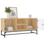 Mueble de TV con puertas de vidrio roble Sonoma 102x37x50 cm de , Muebles TV - Ref: Foro24-836534, Precio: 62,15 €, Descuento: %