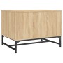 Mesa de centro con puertas de vidrio roble Sonoma 68,5x50x50 cm de , Mesas de centro - Ref: Foro24-836541, Precio: 64,99 €, D...