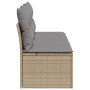 3-Sitzer-Gartensofa mit beigen synthetischen Rattankissen von , Outdoor-Sofas - Ref: Foro24-366104, Preis: 171,69 €, Rabatt: %