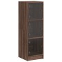 Sideboard with brown oak glass doors 35x37x109 cm by , Sideboards - Ref: Foro24-836391, Price: 73,19 €, Discount: %