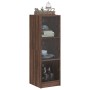 Sideboard with brown oak glass doors 35x37x109 cm by , Sideboards - Ref: Foro24-836391, Price: 73,19 €, Discount: %