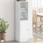 Aparador con puerta de vidrio blanco 35x37x142 cm de , Aparadores - Ref: Foro24-836441, Precio: 82,99 €, Descuento: %