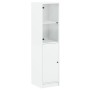 Aparador con puerta de vidrio blanco 35x37x142 cm de , Aparadores - Ref: Foro24-836441, Precio: 82,99 €, Descuento: %