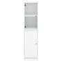 Aparador con puerta de vidrio blanco 35x37x142 cm de , Aparadores - Ref: Foro24-836441, Precio: 82,99 €, Descuento: %