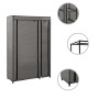 Faltgarderobe aus grauem Stoff, 110 x 45 x 175 cm von vidaXL, Kleiderschränke - Ref: Foro24-282423, Preis: 50,19 €, Rabatt: %