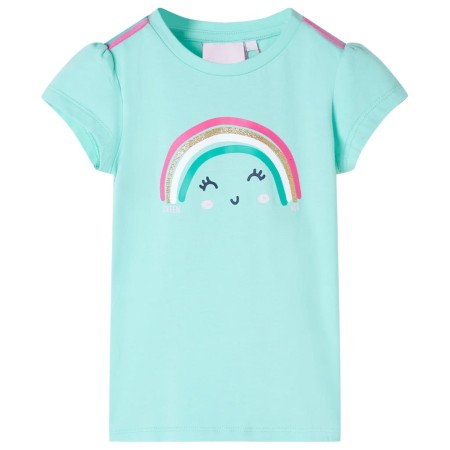 Camiseta infantil verde menta claro 116 de , Camisetas para niños - Ref: Foro24-11106, Precio: 7,95 €, Descuento: %