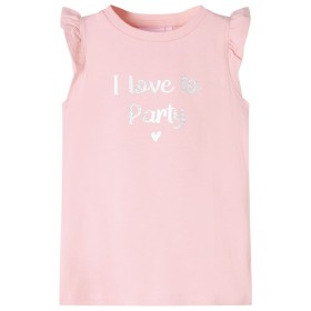 Children's light pink ruffle sleeve t-shirt 128 by , Kids T-shirts - Ref: Foro24-10502, Price: 7,99 €, Discount: %