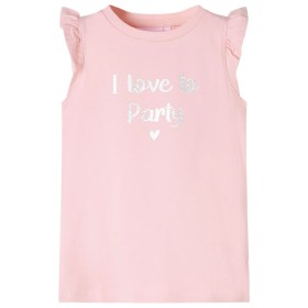 Camiseta infantil de manga volante rosa claro 104 de , Camisetas para niños - Ref: Foro24-10500, Precio: 9,99 €, Descuento: %