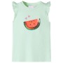 Camiseta infantil de manga volante verde suave 140 de , Camisetas para niños - Ref: Foro24-10638, Precio: 9,67 €, Descuento: %