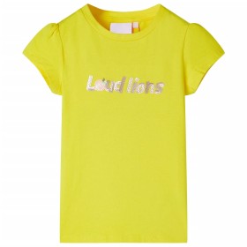 Leuchtend gelbes Kinder-T-Shirt mit Flügelärmeln 104 von , Kinder-T-Shirts - Ref: Foro24-10650, Preis: 9,99 €, Rabatt: %