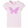 Zartrosa Kinder-T-Shirt mit Flügelärmeln 128 von , Kinder-T-Shirts - Ref: Foro24-10832, Preis: 8,01 €, Rabatt: %