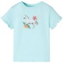 Wassergrünes kurzärmeliges Kinder-T-Shirt 128 von , Kinder-T-Shirts - Ref: Foro24-10692, Preis: 8,01 €, Rabatt: %