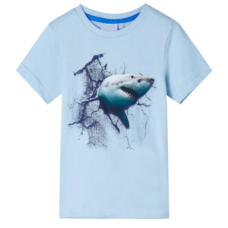 Camiseta infantil azul claro 140 de , Camisetas para niños - Ref: Foro24-11798, Precio: 11,56 €, Descuento: %