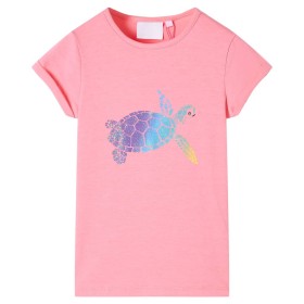 Camiseta infantil rosa chillón 128 de , Camisetas para niños - Ref: Foro24-11192, Precio: 9,33 €, Descuento: %