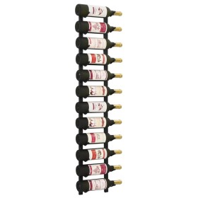 Wall wine rack for 12 black iron bottles by vidaXL, Wine racks - Ref: Foro24-282466, Price: 52,99 €, Discount: %