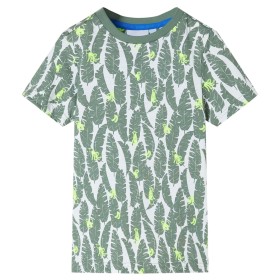 Camiseta infantil crudo y verde hiedra oscuro 104 de , Camisetas para niños - Ref: Foro24-11675, Precio: 8,99 €, Descuento: %