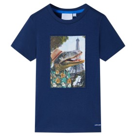 Camiseta infantil azul oscuro 140 de , Camisetas para niños - Ref: Foro24-11758, Precio: 7,99 €, Descuento: %