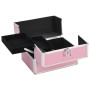 Pink aluminum makeup case 22x30x21 cm by vidaXL, toiletry bags - Ref: Foro24-91830, Price: 39,62 €, Discount: %