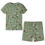 Pijama de manga corta infantil caqui claro 116 de , Pijamas de niños - Ref: Foro24-12511, Precio: 10,38 €, Descuento: %