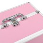 Pink aluminum makeup case 22x30x21 cm by vidaXL, toiletry bags - Ref: Foro24-91830, Price: 39,62 €, Discount: %