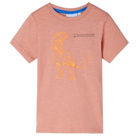 Hellorangefarbenes kurzärmeliges Kinder-T-Shirt 128 von , Kinder-T-Shirts - Ref: Foro24-12222, Preis: 7,99 €, Rabatt: %