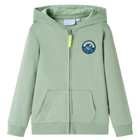 Children's light khaki zipper hooded sweatshirt 104 by , Kids T-shirts - Ref: Foro24-12585, Price: 12,99 €, Discount: %