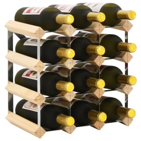 Wine rack for 12 bottles made of solid pine wood by vidaXL, Wine racks - Ref: Foro24-282468, Price: 30,99 €, Discount: %